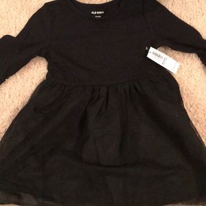Toddler girl black dress with tutu skirt